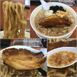 背脂煮干中華そば¥750+麺大盛¥100→¥0（クーポン）