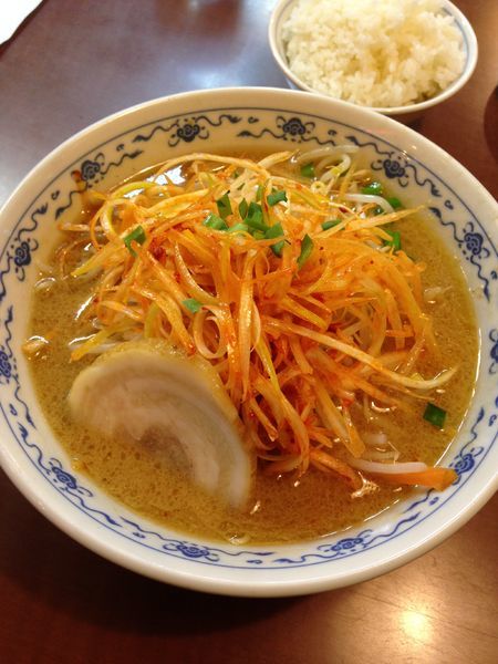 「ねぎみそラーメン 777円 ライス(無料)」@くるまやラーメン 北本店の写真