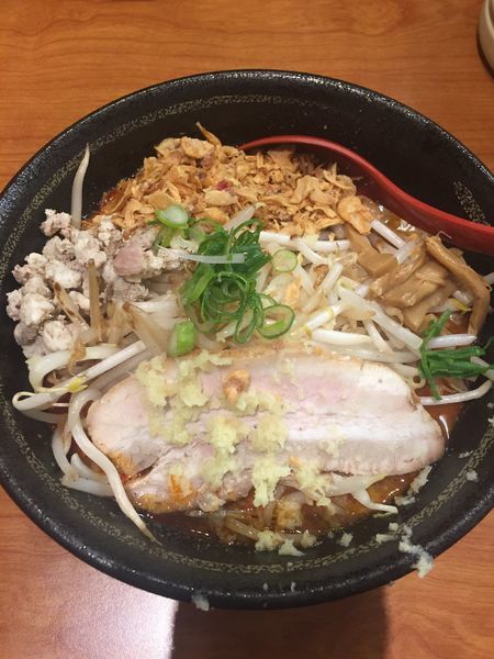 「スタミナ味噌ガッツ辛さ2倍」@らーめん 味噌ガッツ お花茶屋店の写真