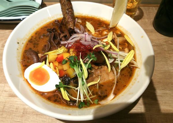 「スパイスきのこラーメン　1100円」@スパイスラーメン 点と線.の写真