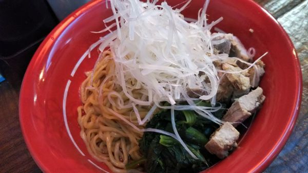 「家そば(油そば)中600円」@横浜家系ラーメン いとし家の写真