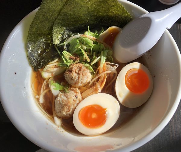 「中華そば＋半熟味付玉子（￥700＋￥100）」@大和 つけめん処 とり右ゑ門の写真