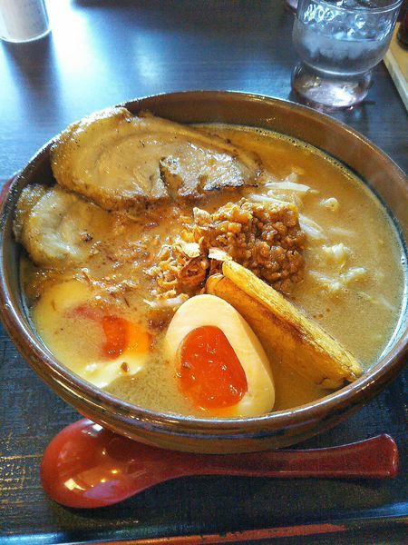 「北海道味噌720円＋チャーシュー2枚220円＋煮玉子120円」@味噌屋 麺四朗の写真