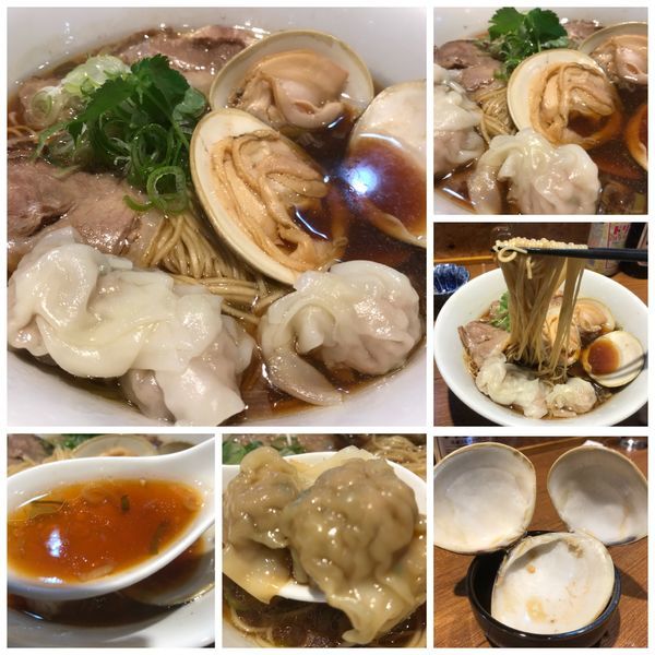 「【2周年限定】活はまぐりとイベリコ豚のワンタン麺 他1000」@寿製麺よしかわ 川越店の写真