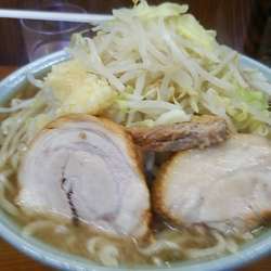 大ラーメン カタメ 油少なめ ヤサイ ニンニク