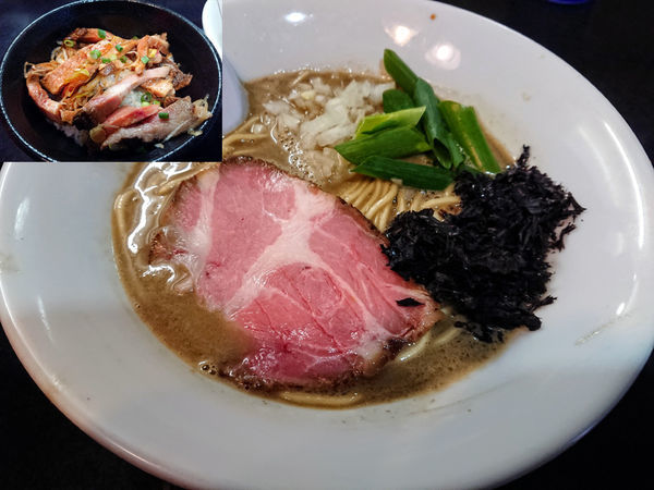 「濃厚そば＋豚めし」@麺処 晴の写真