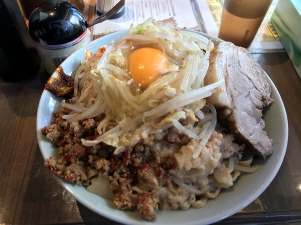 「中汁なし450ｇ、豚マシ」@立川マシマシ 9号店の写真