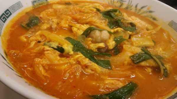 「チゲ味噌ラーメン　大盛」@日高屋 駒込東口店の写真