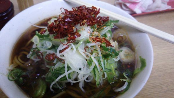 「ジャンボゲソそば」@一由そば 日暮里店の写真