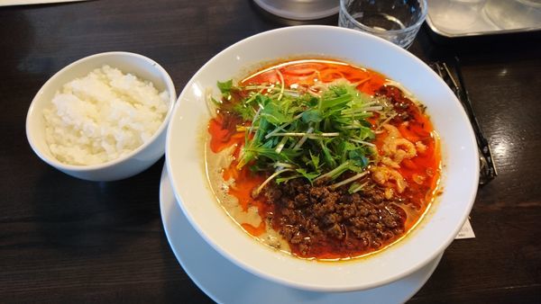 「担々麺 辛５痺れ３」@四川担担麺 阿吽 湯島店の写真