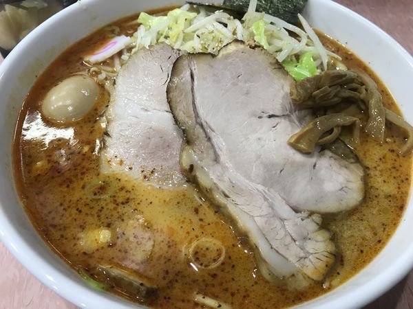 「野菜チャーシュー麺 1120円 坦々麺に変更50円 麺カタメ」@所沢大勝軒の写真