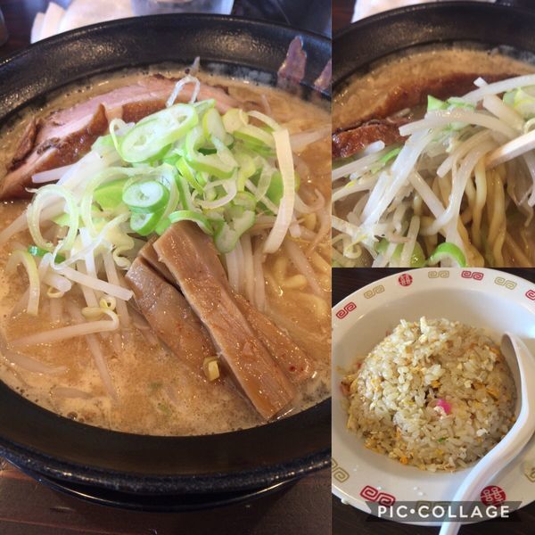 「濃厚味噌ラーメンと半チャーハン。」@高なべの写真