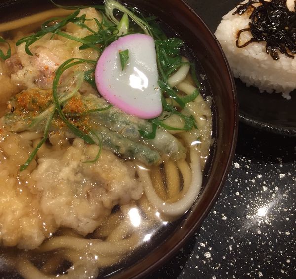 「鶏天うどん」@浪花そばの写真