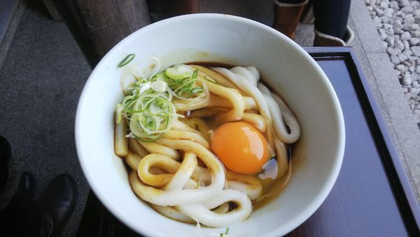 「月見伊勢うどん」@ふくすけの写真