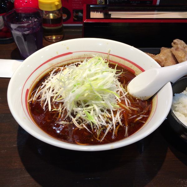 「黒勝浦タンタンメン 唐揚げ３個セット」@麺屋MASTER PIECE 千葉店の写真