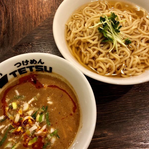 「坦々つけめん（あつもり）」@つけめんTETSU 壱の木戸 水戸店の写真