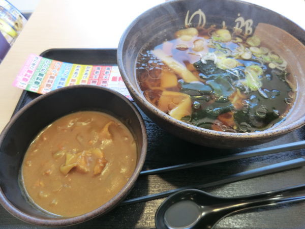 「中華そば390円　カレールー（150円）」@ゆで太郎 16号野田泉店の写真