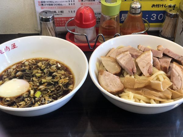 「バラ肉醤油つけ麺（1.5玉）」@純情屋 狭山本店の写真