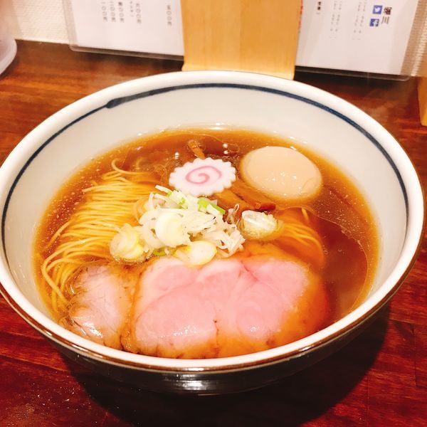 「醤油そば(並)＋味付けたまご」@中華そば 堀川の写真