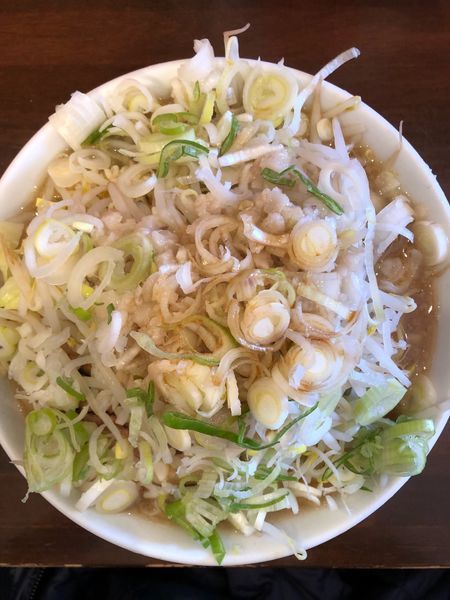 「ラーメン(ニンニク・ヤサイ・アブラ)ネギ」@龍麺 ふえ郎の写真