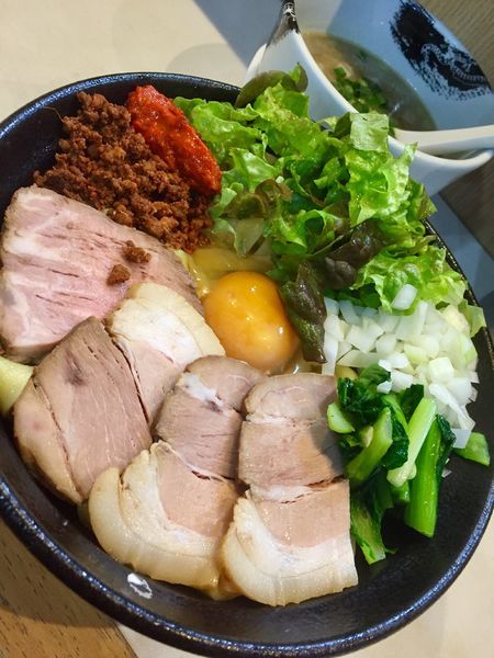 「【限定】辛玉まぜつけ麺 改 ￥900」@麺屋 扇 SENの写真