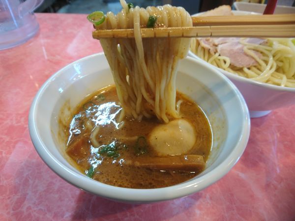 「【限定】海老 MISO つけ麺800円＋味玉(ﾗｰﾊﾟｽ)」@カッパラーメンセンターの写真