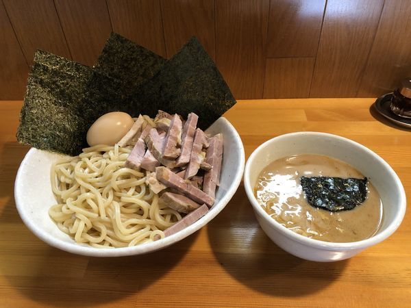 「チャーシューつけ麺+海苔+ beer」@麺屋 永太の写真
