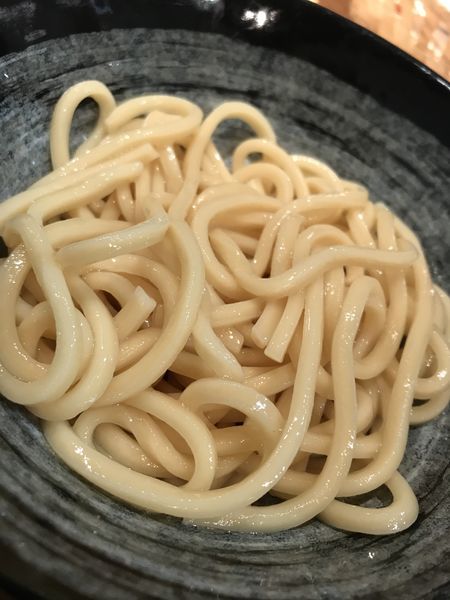 「つけ麺 太麺 120g サービス味玉」@つけ麺 はま紅葉の写真