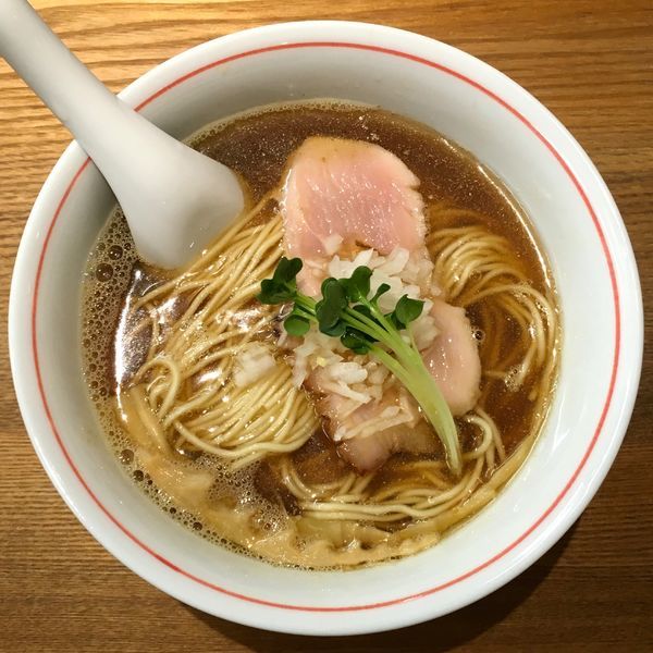 「プレモル小瓶＋煮干しそば」@麺尊 RAGEの写真