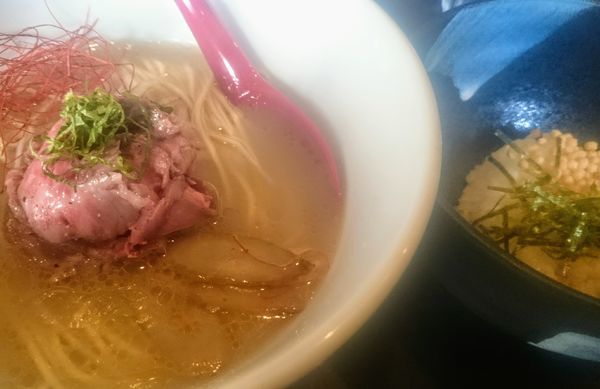 「特製和牛すっぽん白湯らぁめん（６周年記念限定、１３００円）」@麺処 夏海の写真