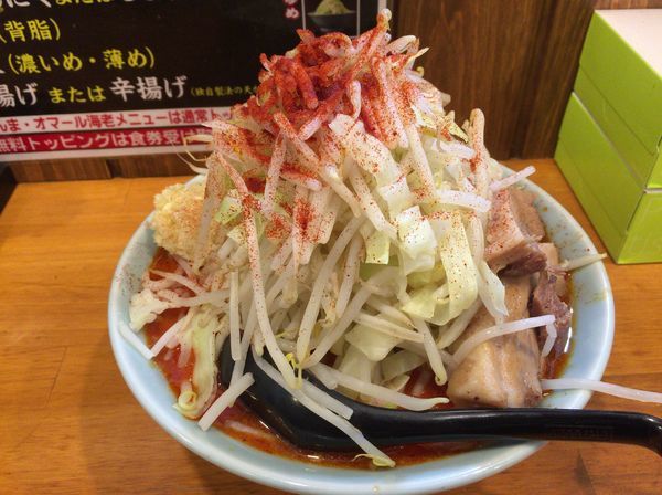 「ファイヤー麺３辛（野菜増しニンニク）」@郎郎郎 八王子店の写真