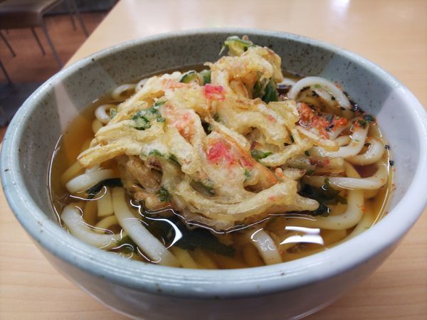 「かき揚げうどん」@青海食堂の写真