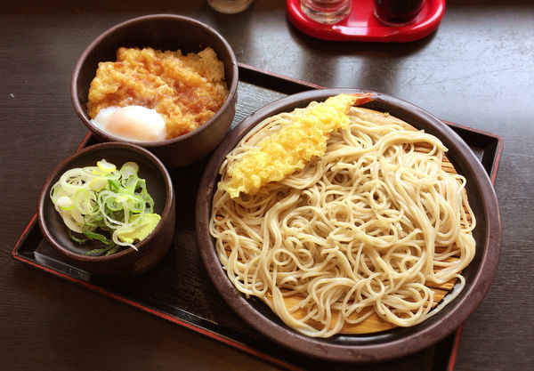 「【店舗限定】当店限定メニュー(￥580)＋海老天(クーポン)」@ゆで太郎 入船店の写真