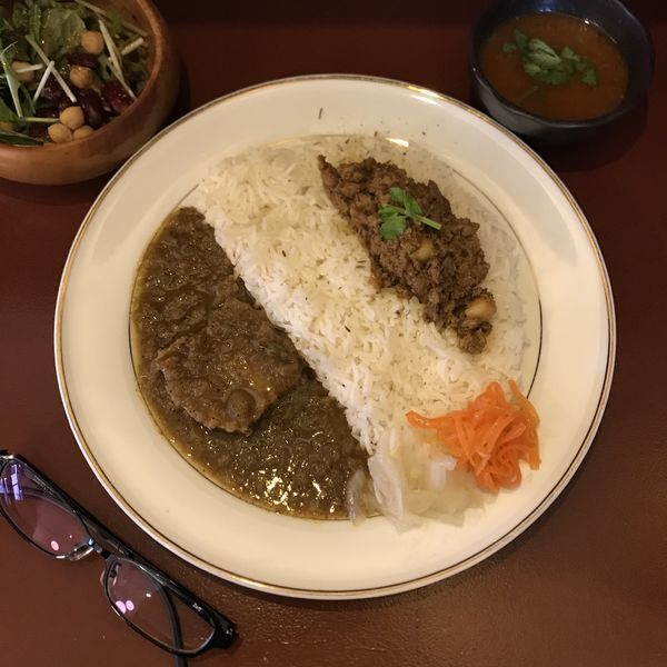 「カリー2種盛り Aset」@CURRY SHOP 豆くじらの写真