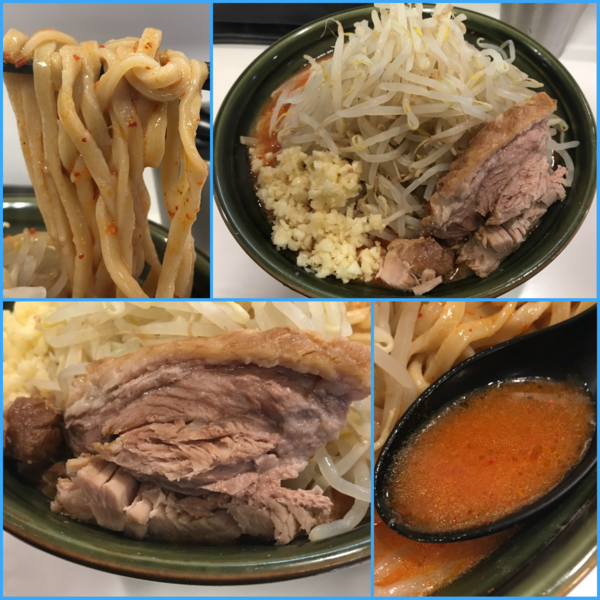 「【限定】赤塩ラーメン￥９００(麺カタメ・ニンニクマシ)」@ハイパーファットンの写真