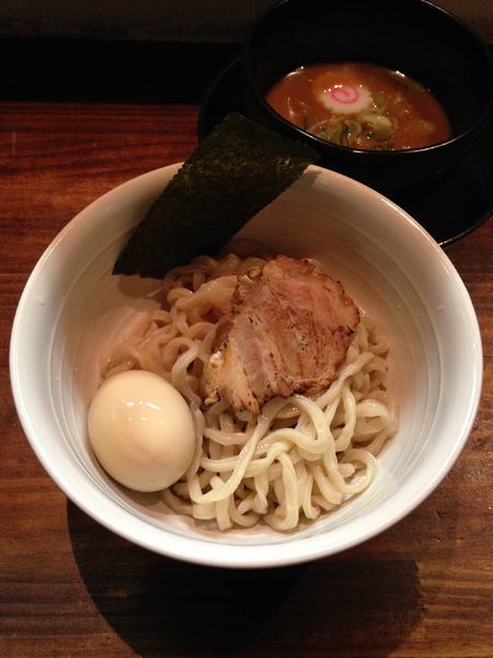 「濃厚つけそば 780円  味玉(ラーパス)」@喜多方ラーメンcafeざくろの写真