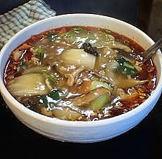 「あんかけサンラー麺1000円」@熱血食堂すわの写真