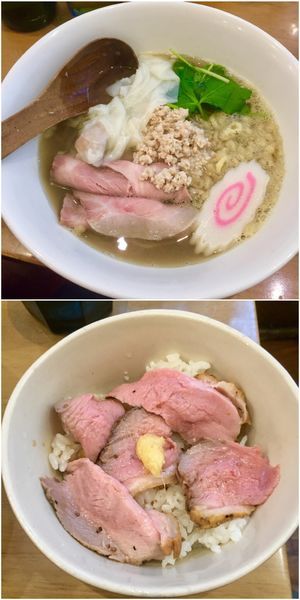 「伊勢海老とオマールエビの限定コラボSOBA＋鴨ロース丼セット」@麺屋 Hulu-luの写真