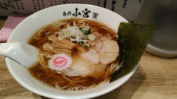 「中華そば＋ビール＋おつまみネギチャーシュー」@中華そば あの小宮の写真