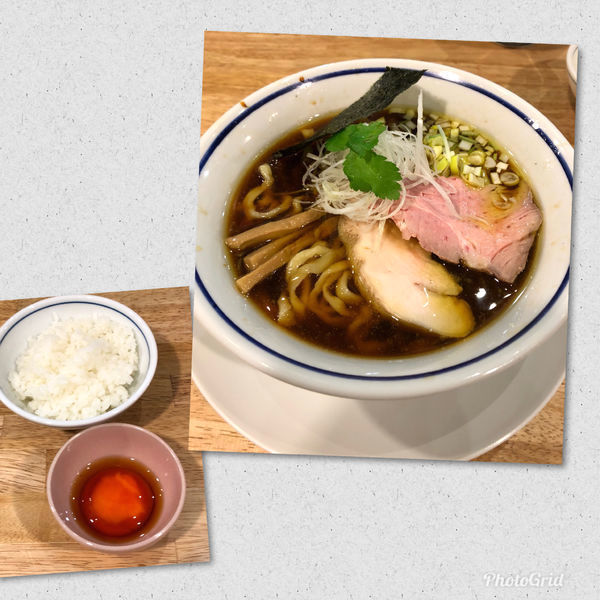 「中華そば(醤油)¥750, ご飯小￥50＆漬け玉子￥80」@手打式超多加水麺 ののくらの写真