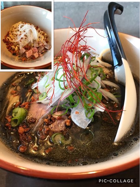 「イカ墨と煮干しのソバ」@中華蕎麦 志の写真