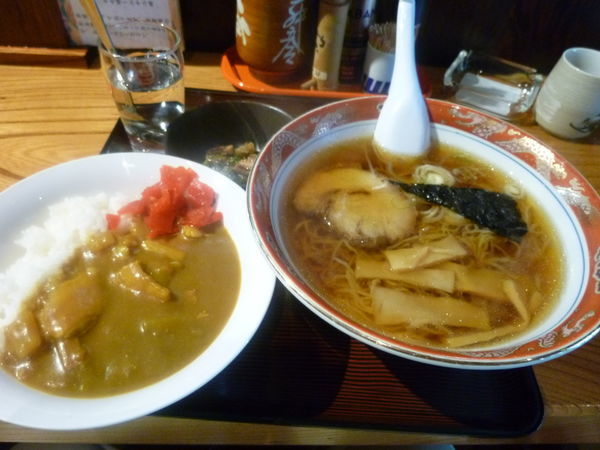 「釜石ラーメン（ミニカレーセット）」@更科の写真