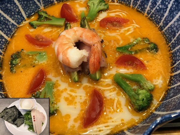 「川 特製 恋濃く蝦塩そば」@ラーメンクワトロの写真