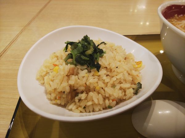 「ミニ野沢菜炒飯」@信州味噌ラーメン なかせんどう 恵那峡SAの写真