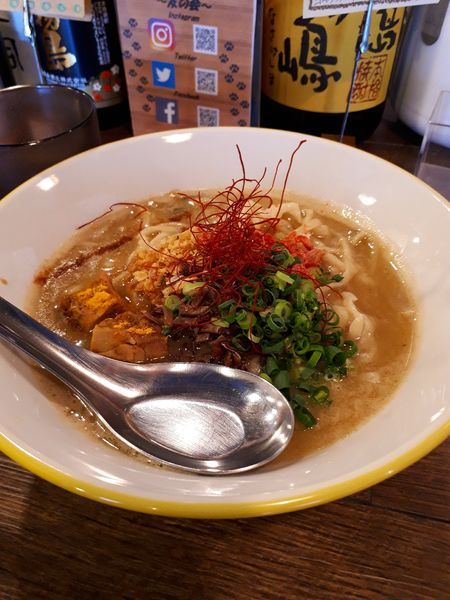 「グリーンカレーラーメン980円ラーパス割引200円」@トマルカフェの写真