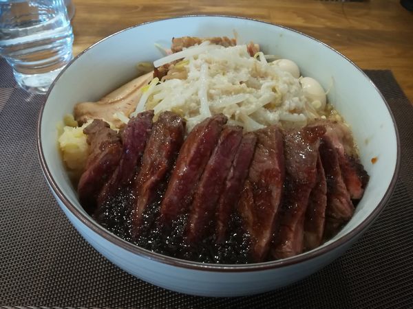 「又次郎(300g)+ステーキ」@麺屋 又兵衛の写真