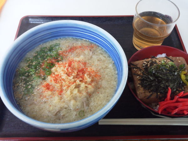 「たぬきそば470＋豆腐めしs210＝680円」@白河そばの写真