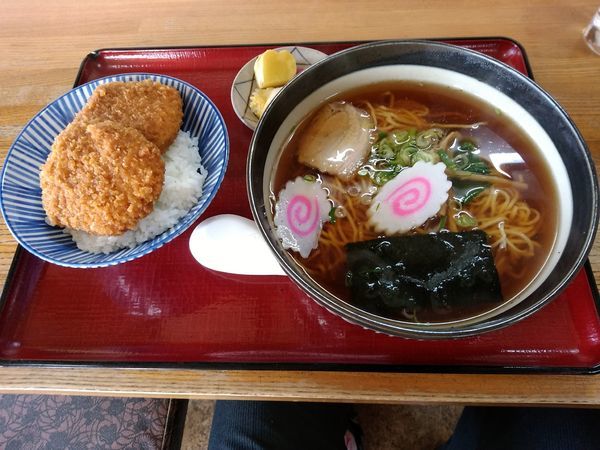 「カツ丼・ラーメンセット1,050円」@冨久家の写真