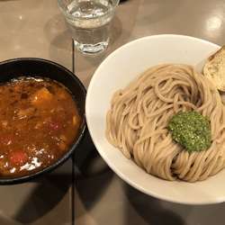 海老トマトつけ麺肉入り