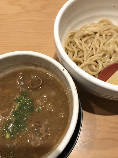 「牛モツつけ麺」@蔵木 松山店の写真